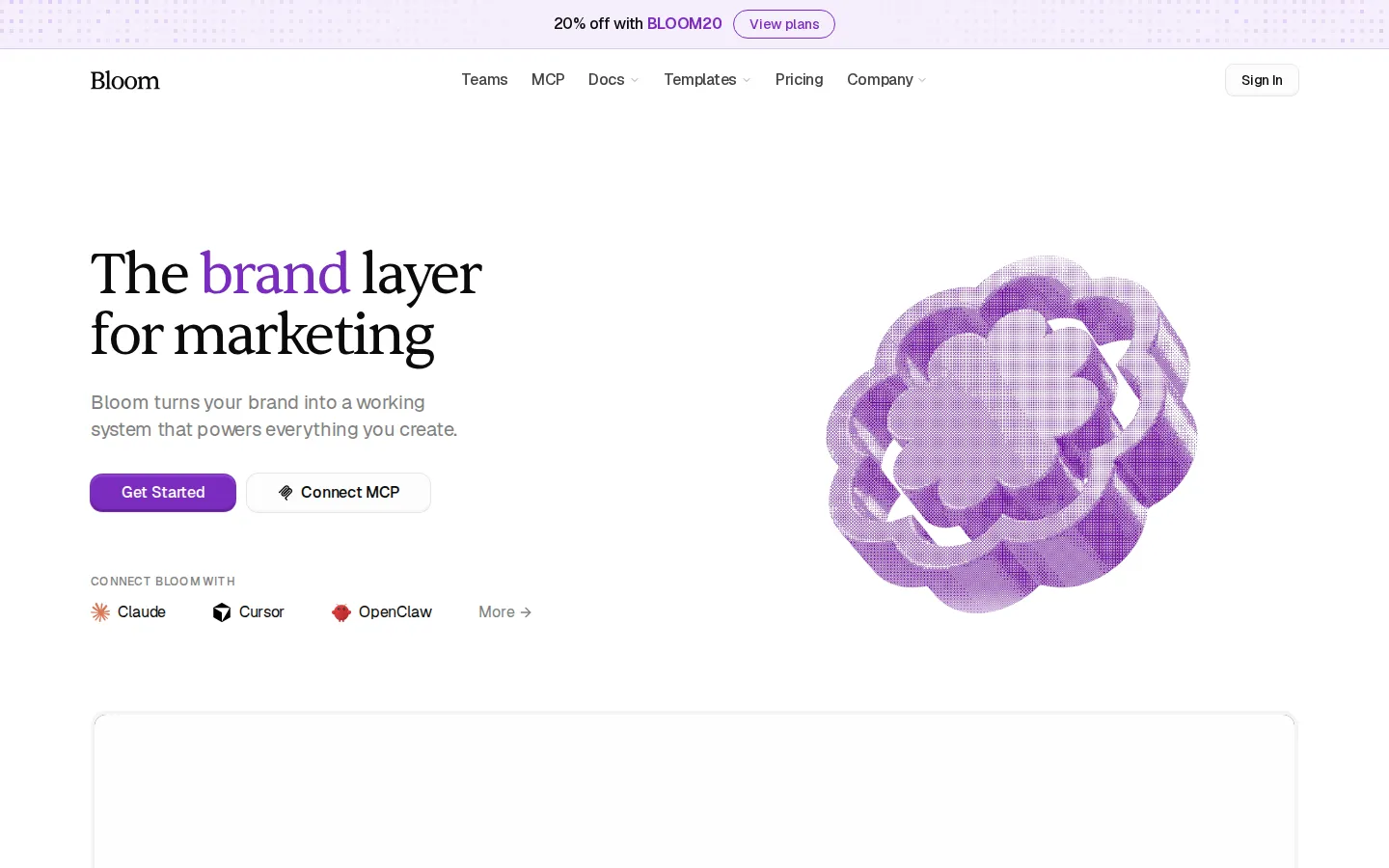 Bloom AI Agent product interface screenshot
