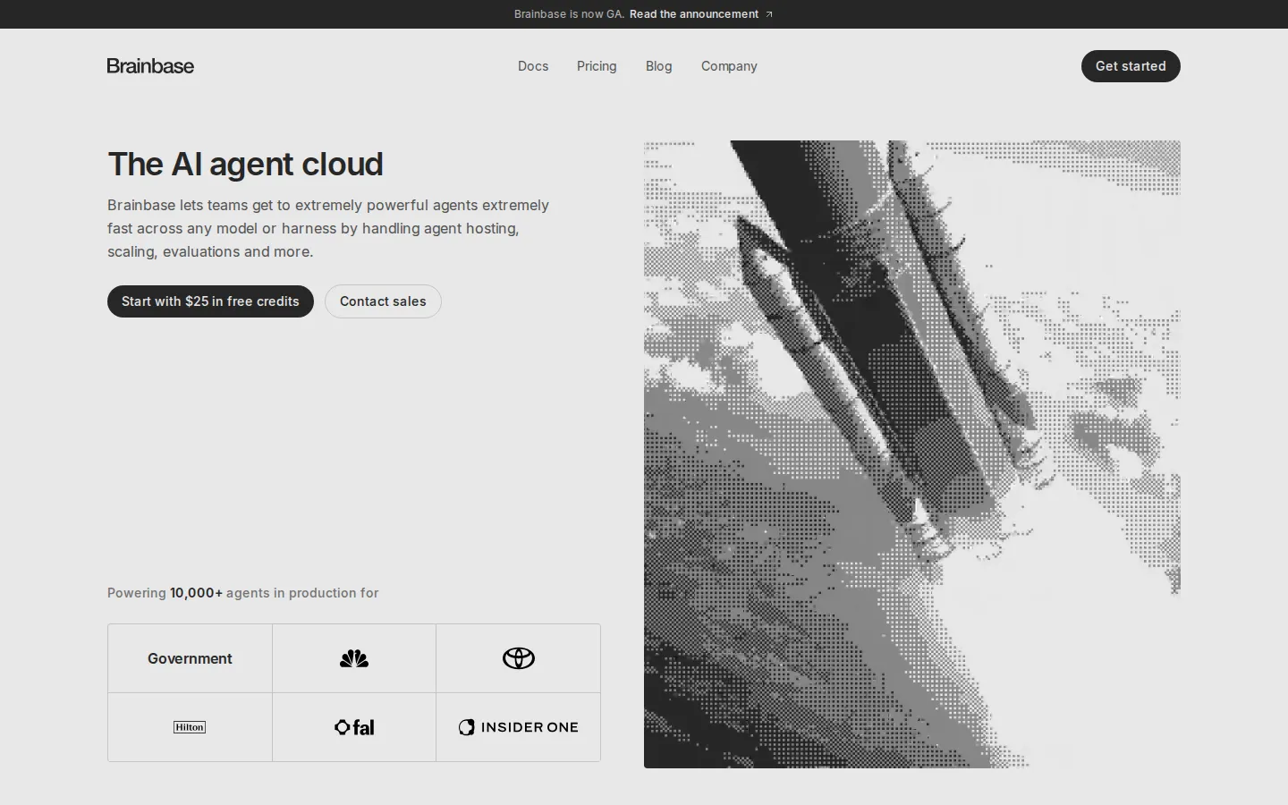 Brainbase AI Agent product interface screenshot