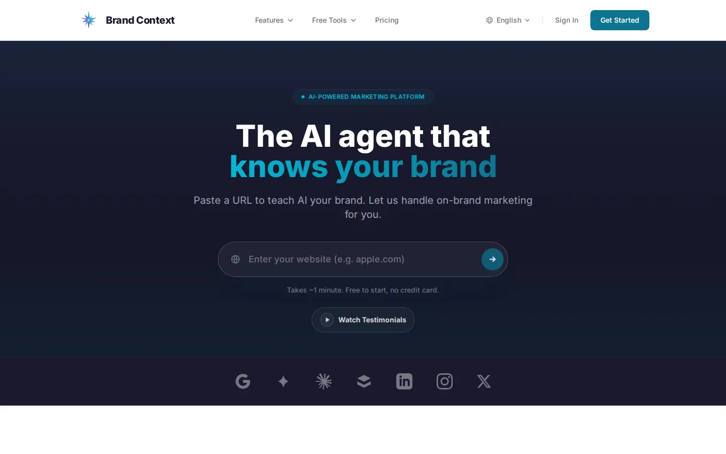 Brand Context AI Digital Marketing product screenshot