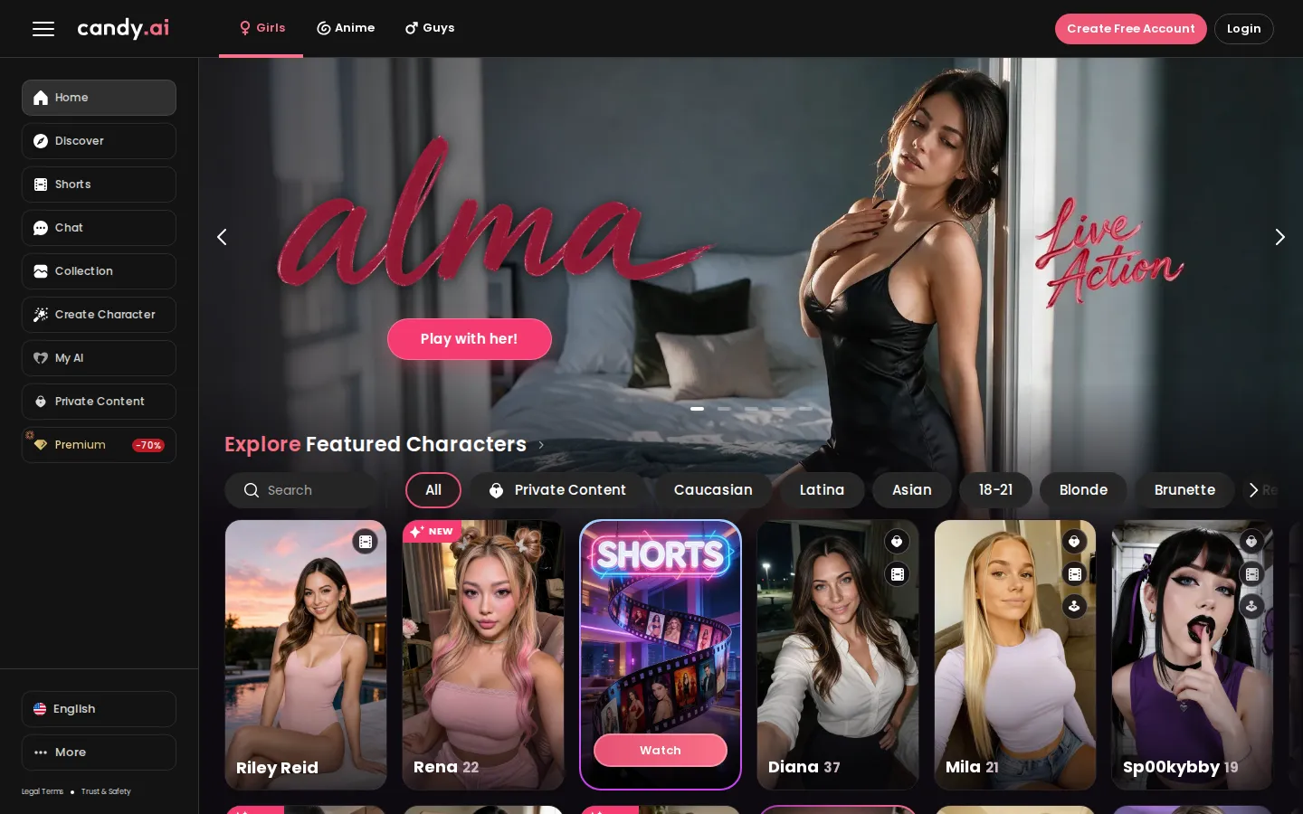 Candy AI AI Character product screenshot