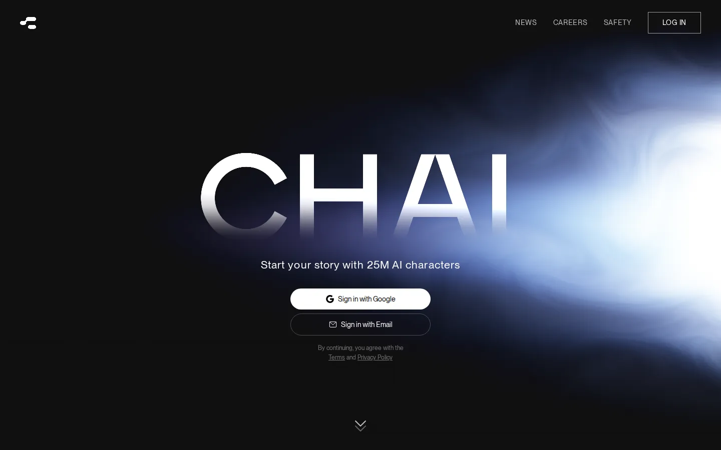 Chai AI Chatbots & Virtual Companions product interface screenshot