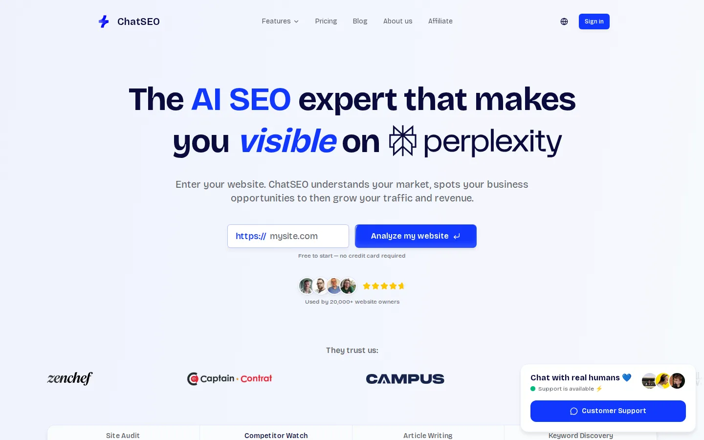 ChatSEO AI SEO Tools product screenshot