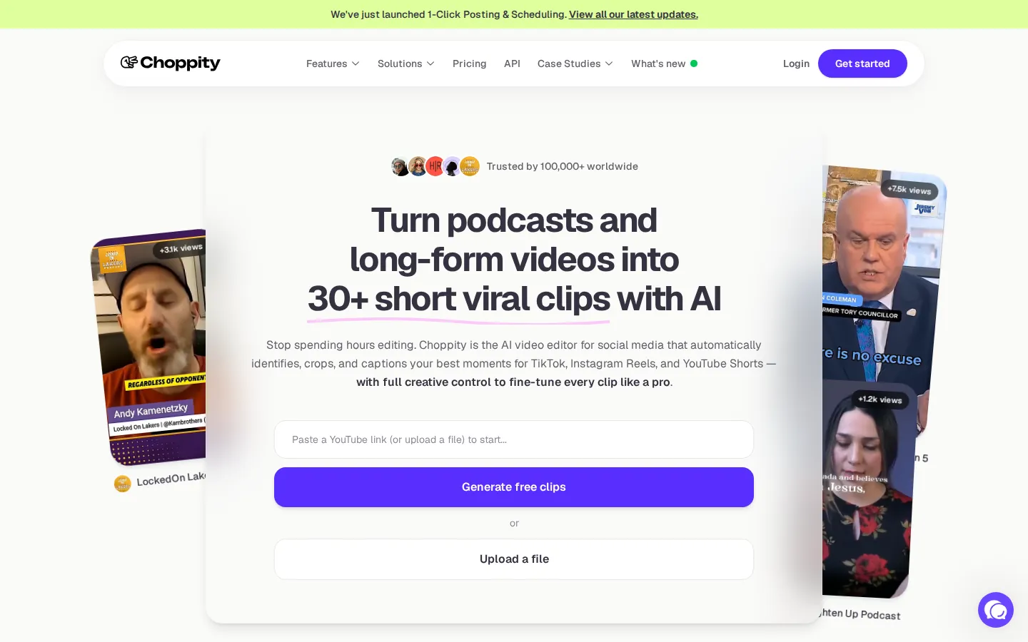 Choppity AI Short Video Generator product screenshot