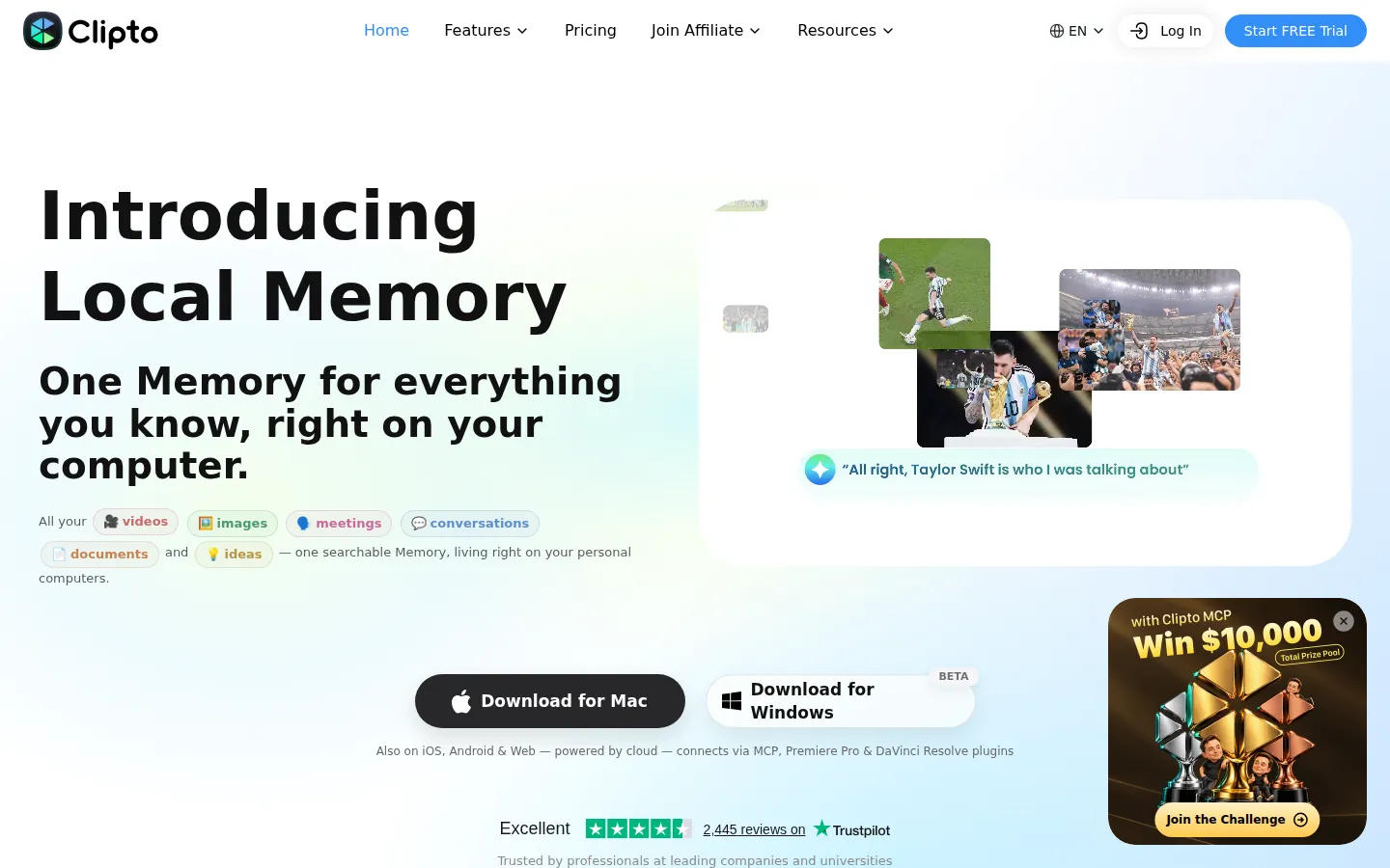 Clipto AI Productivity Tools product screenshot