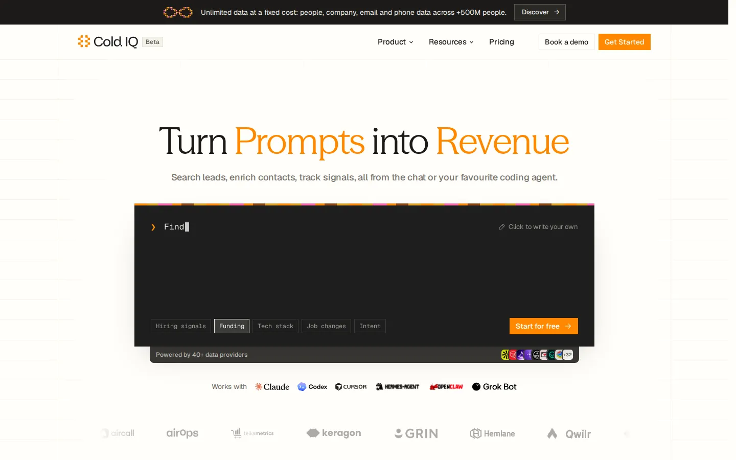 ColdIQ AI Sales product interface screenshot