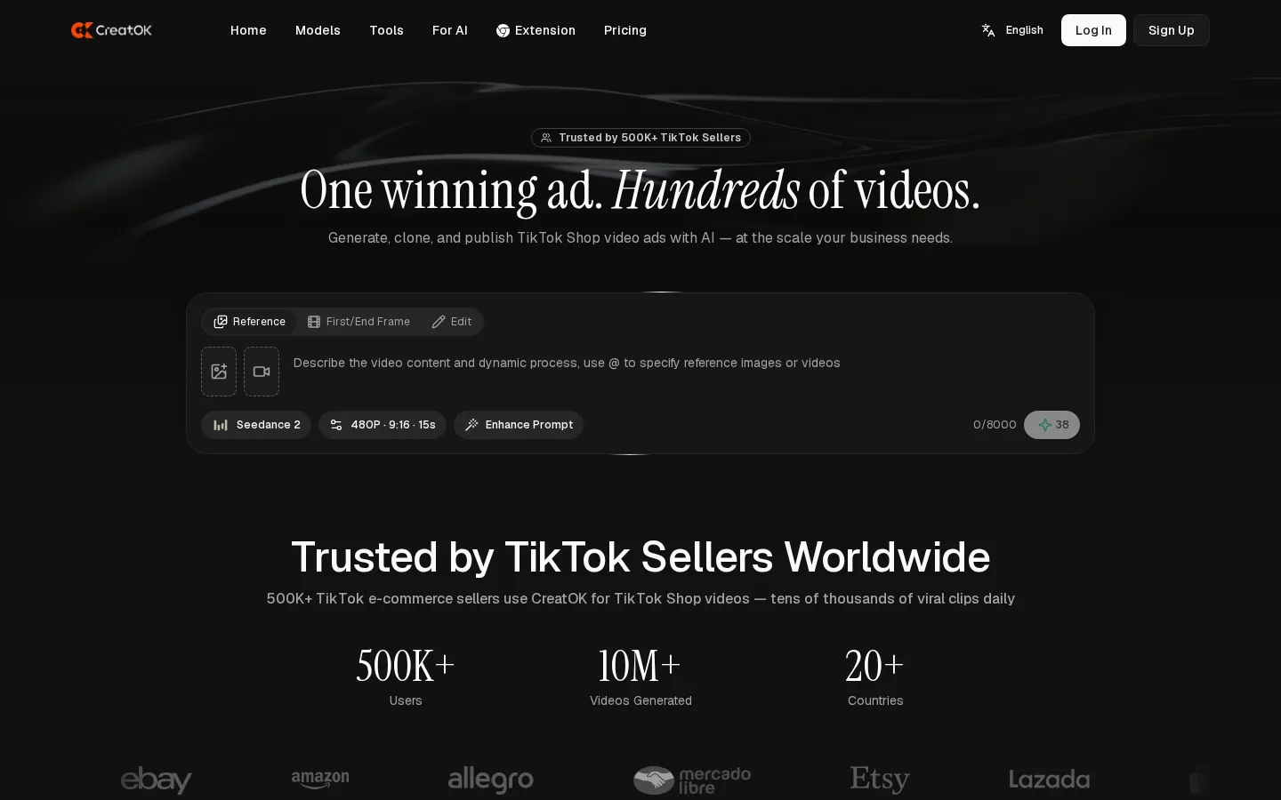CreatOK AI Short Video Generator product screenshot