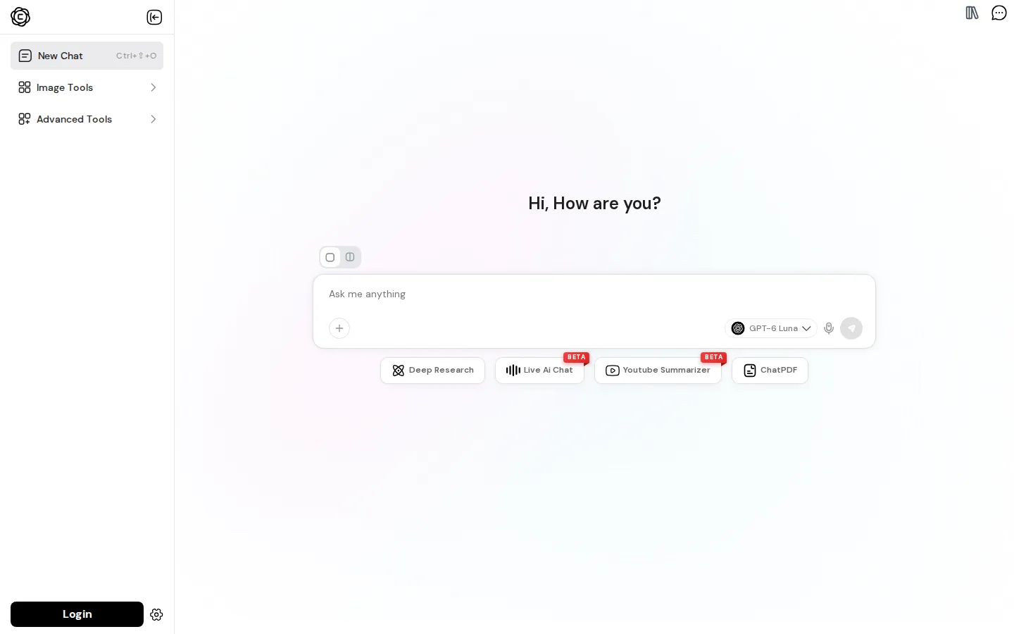 Crompt AI AI Chatbot product interface screenshot