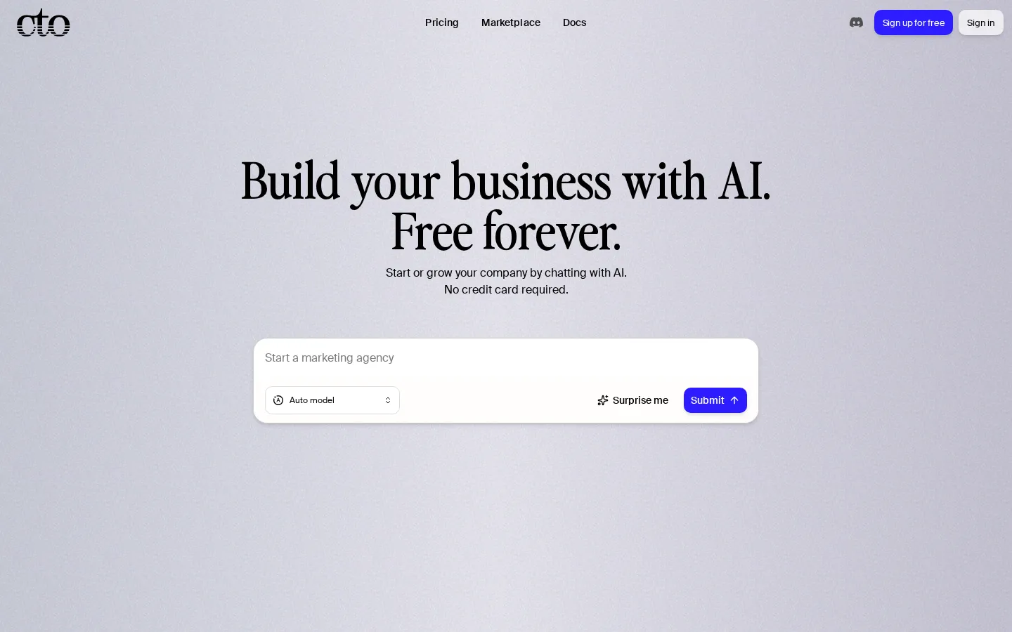 CTO.new AI Agent product interface screenshot