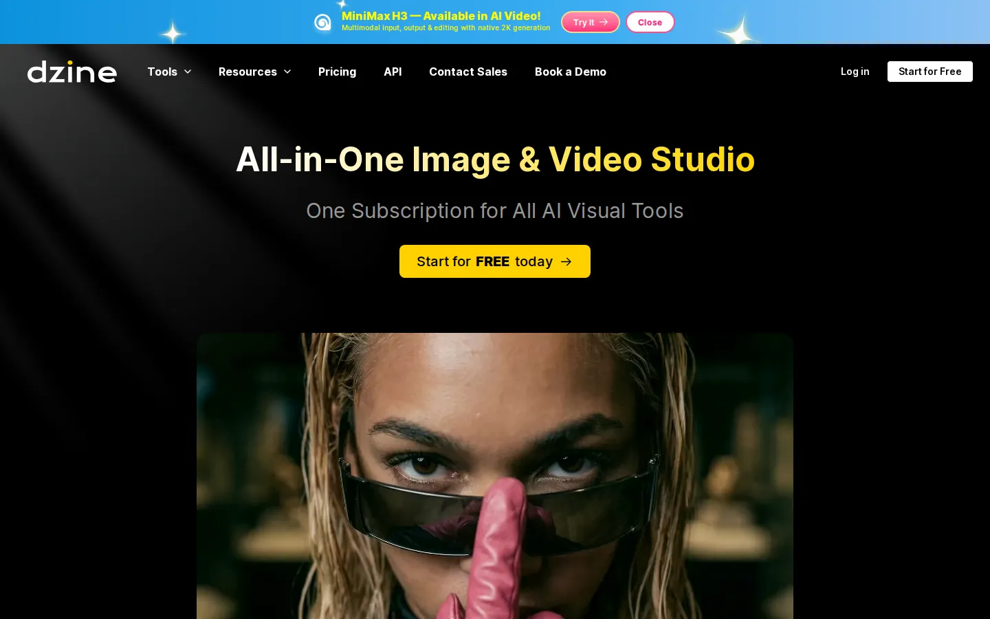 Dzine AI Image Generator product interface screenshot