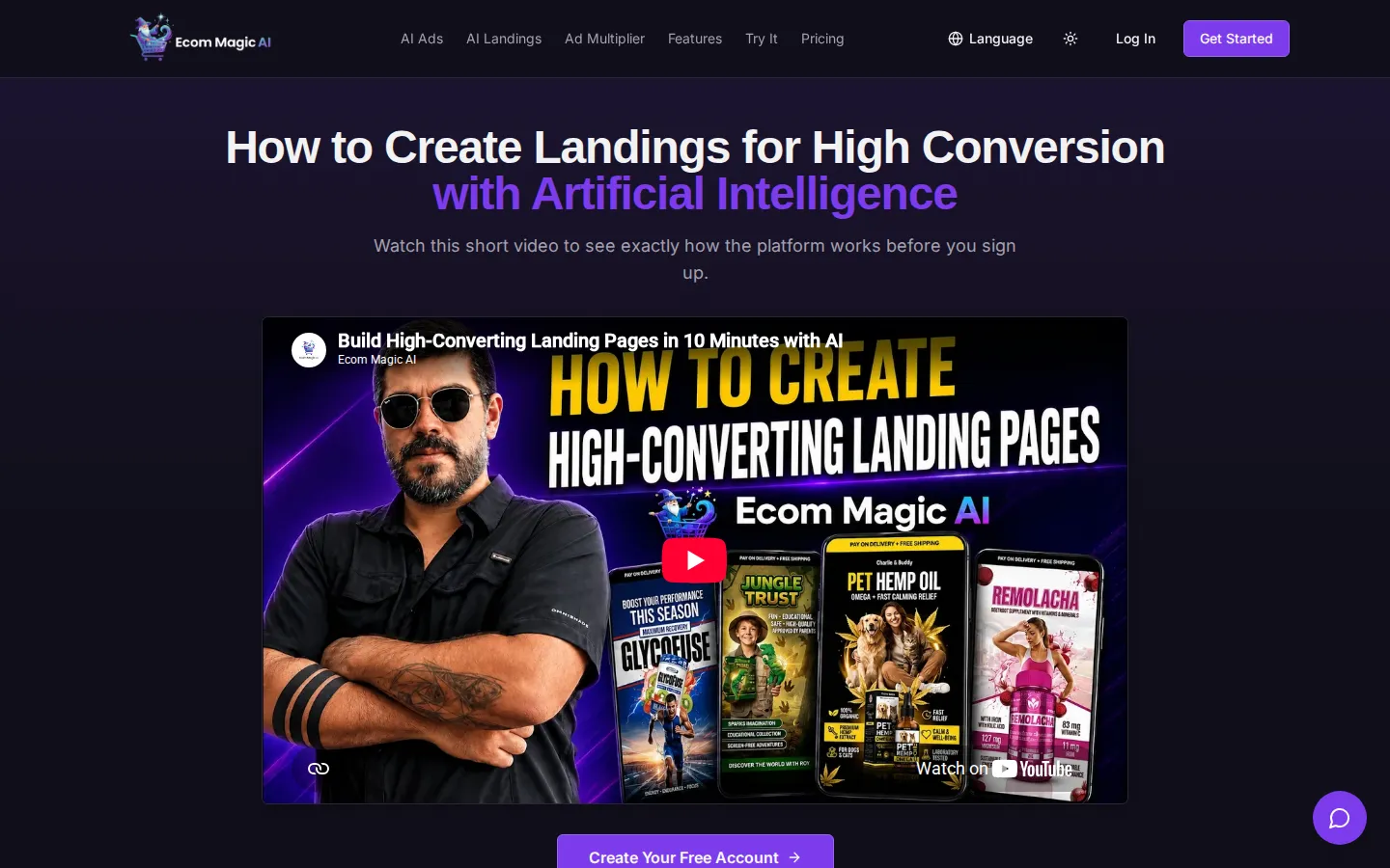 Ecom Magic AI AI Ad Generator product screenshot