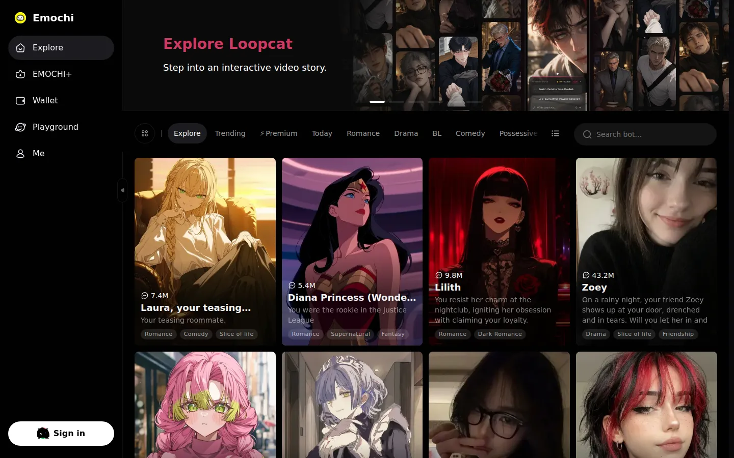 Emochi AI Character product screenshot