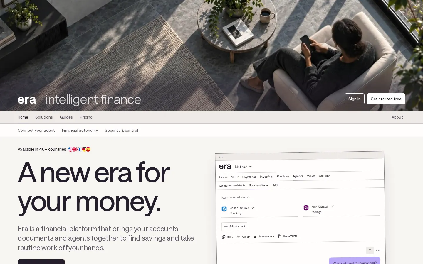 Era AI For Finance product interface screenshot