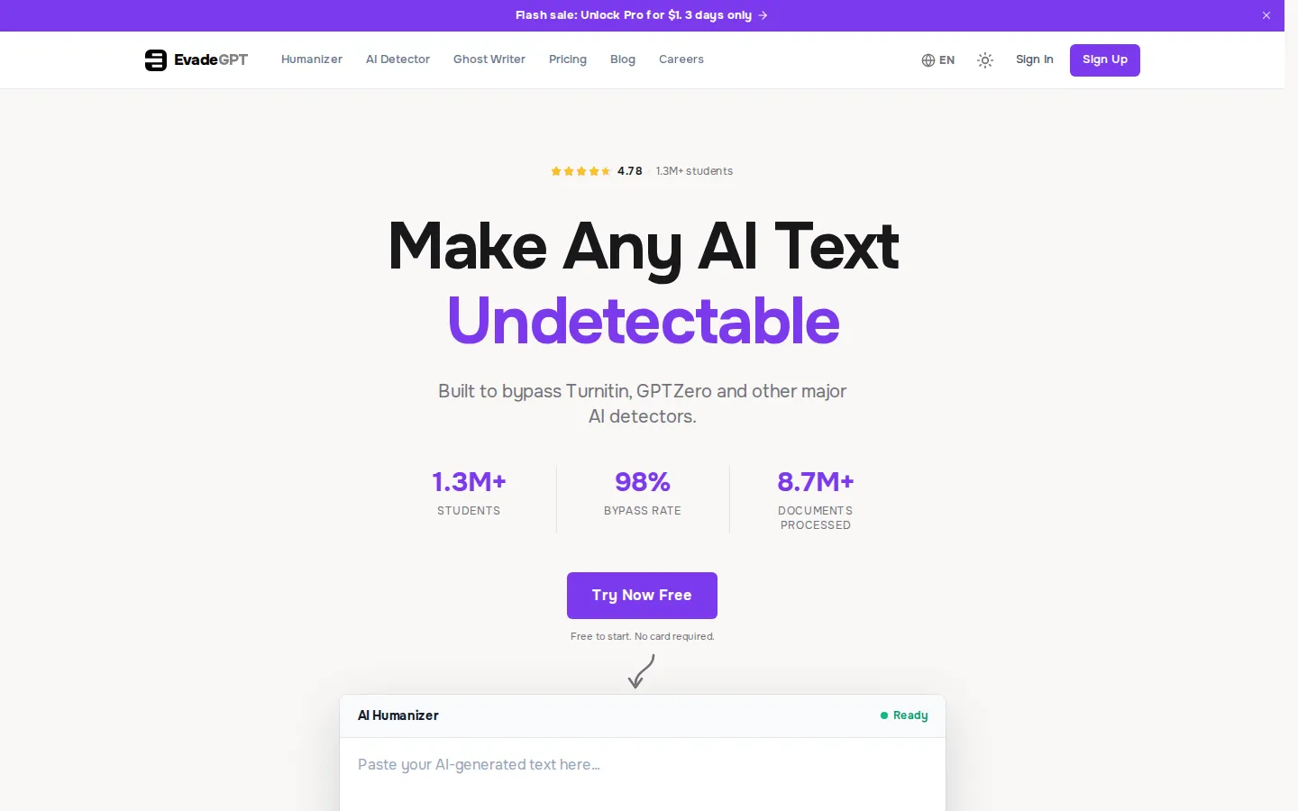 EvadeGPT AI Copywriting product screenshot