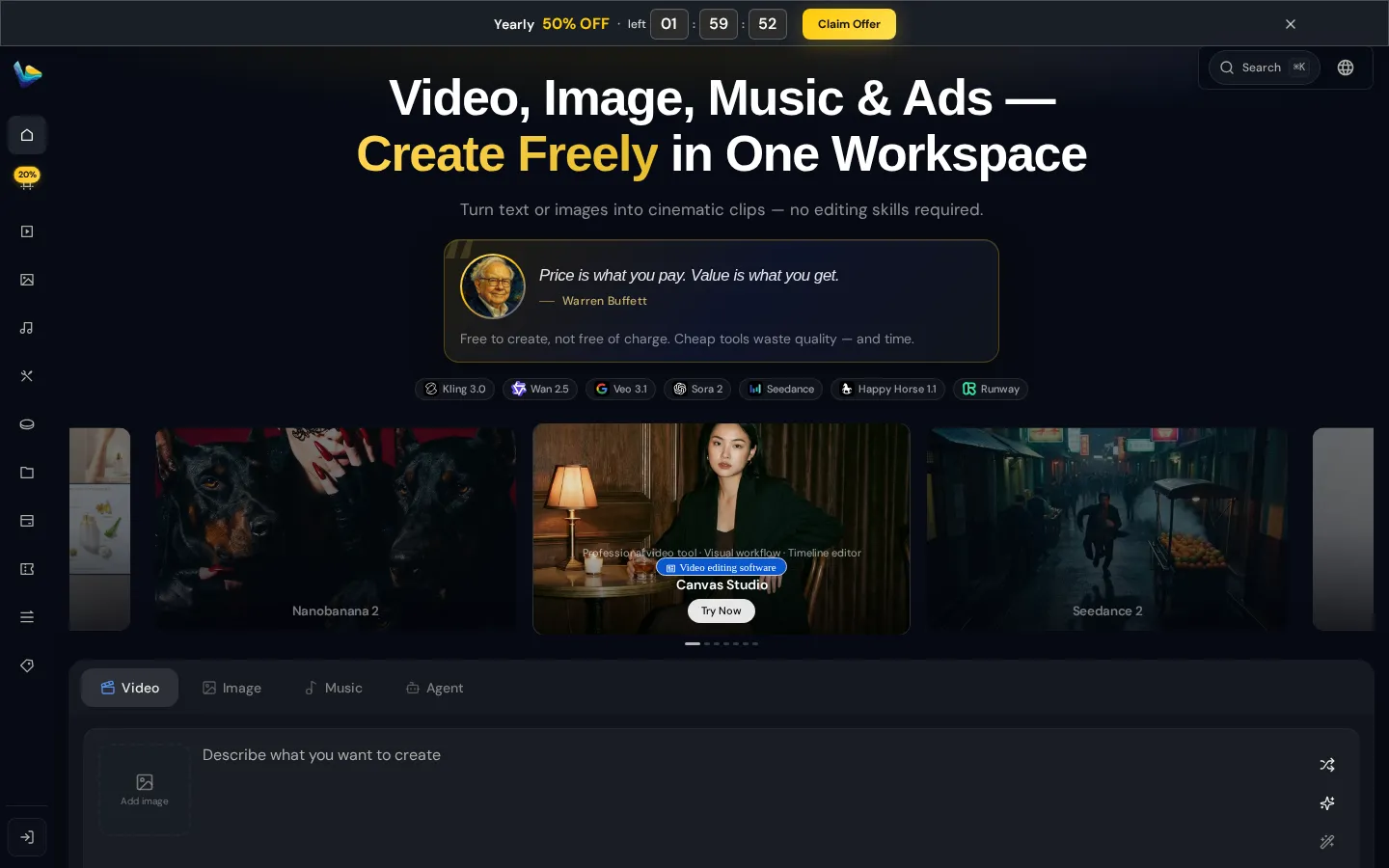 Free Video Generator Text to Video product screenshot