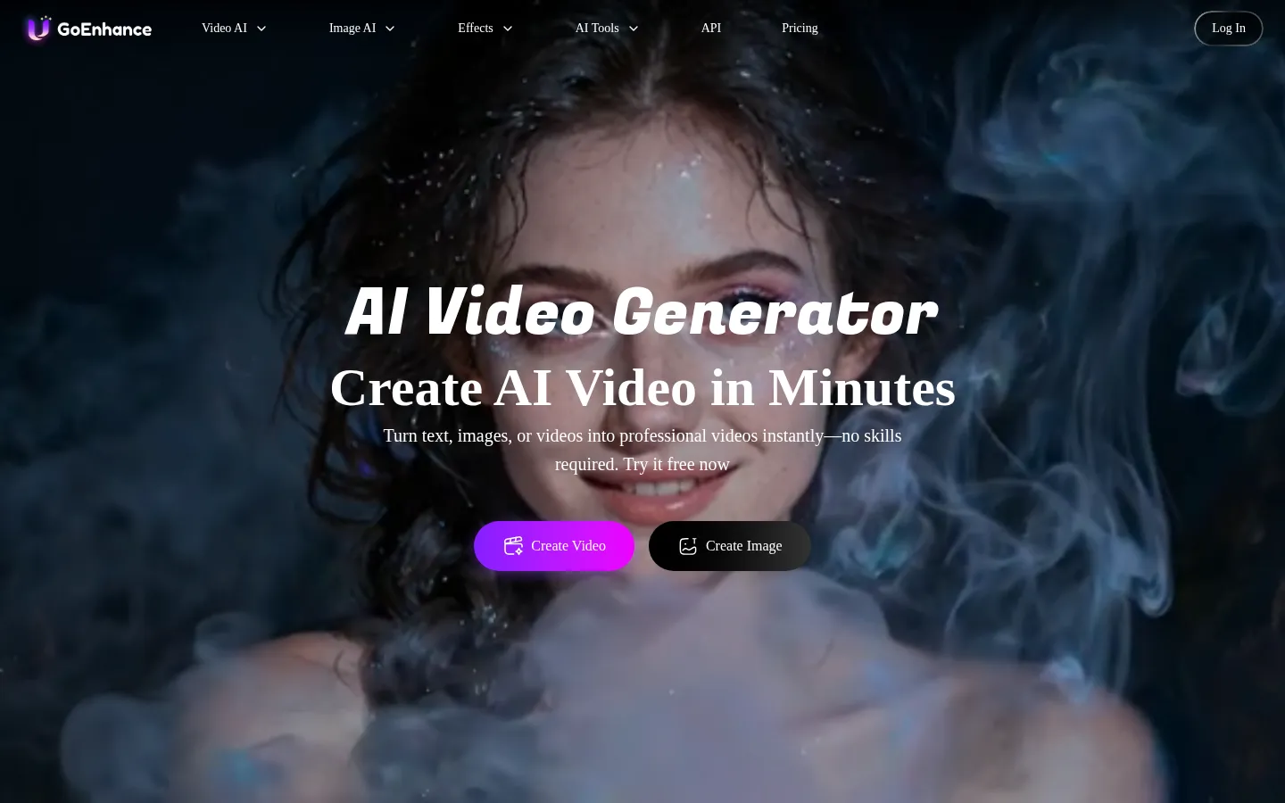 GoEnhance AI AI Video Generator product interface screenshot