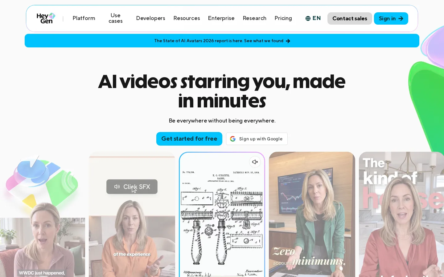 HeyGen AI Avatar Generator product screenshot