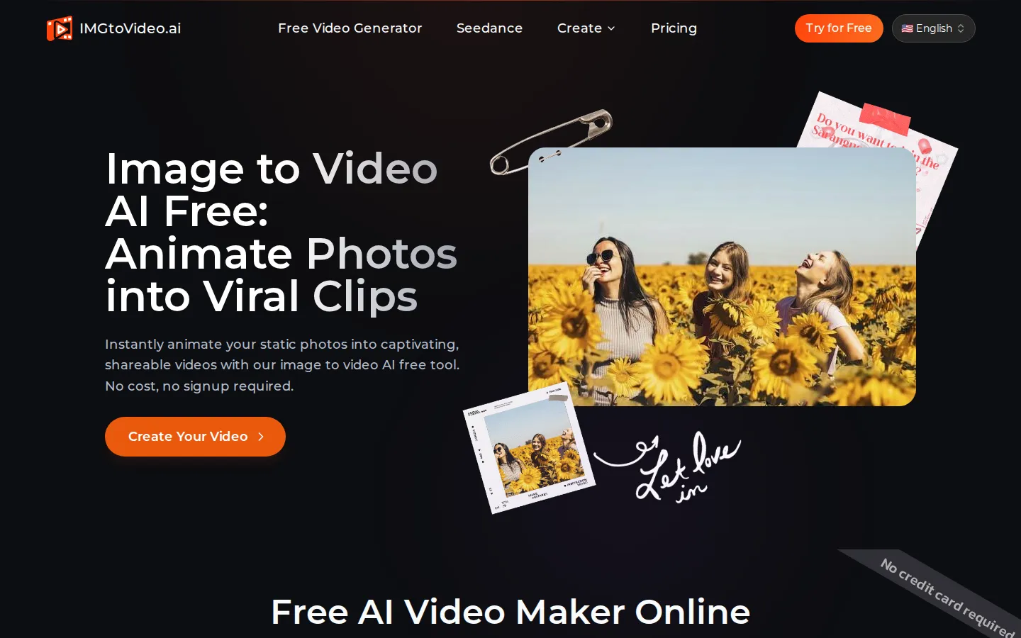 ImgtoVideo.ai Image to Video product screenshot