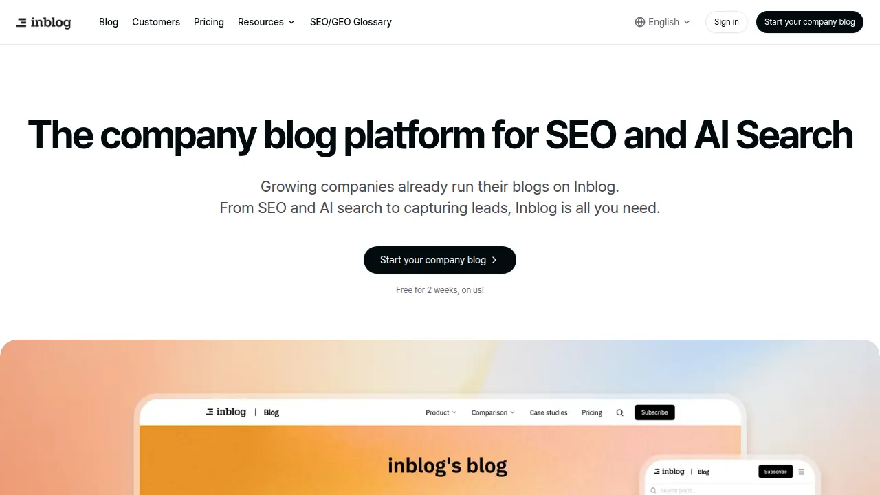 Inblog AI Marketing product screenshot