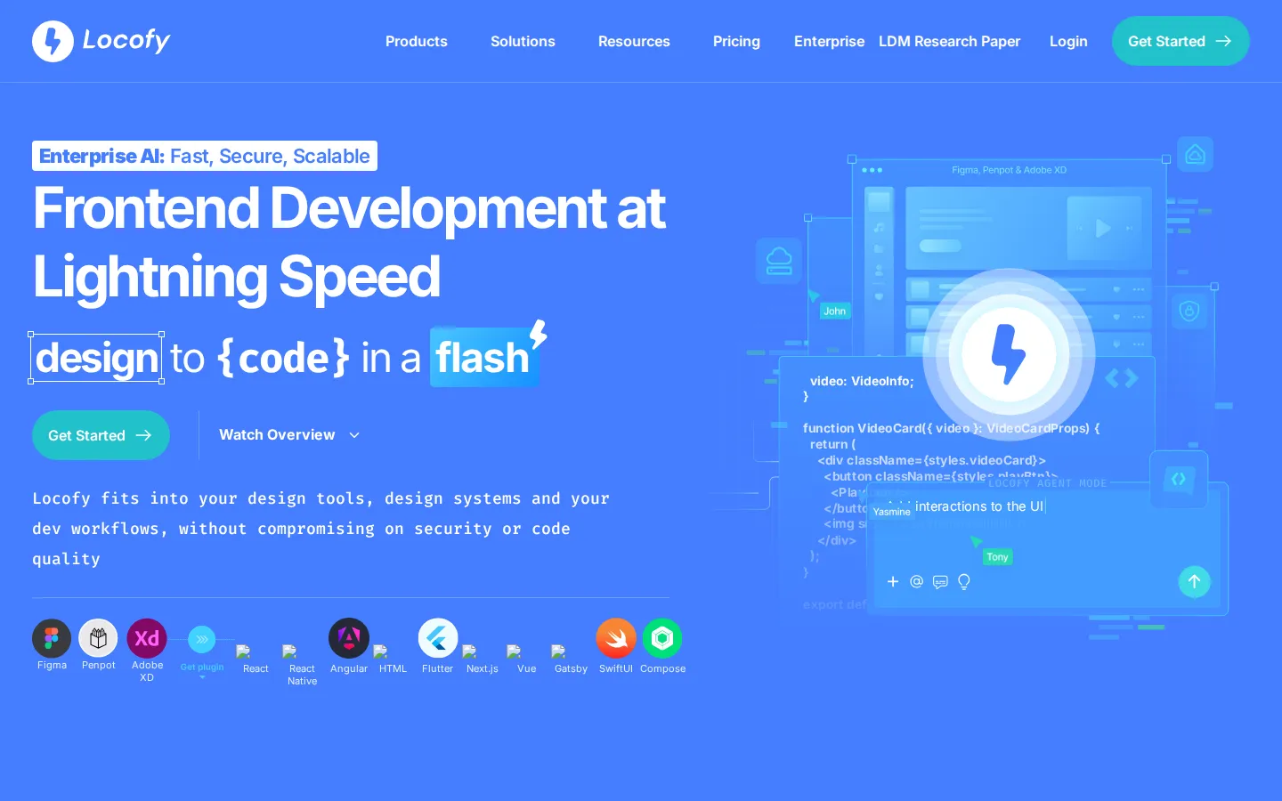 Locofy.ai AI Code Generator product screenshot