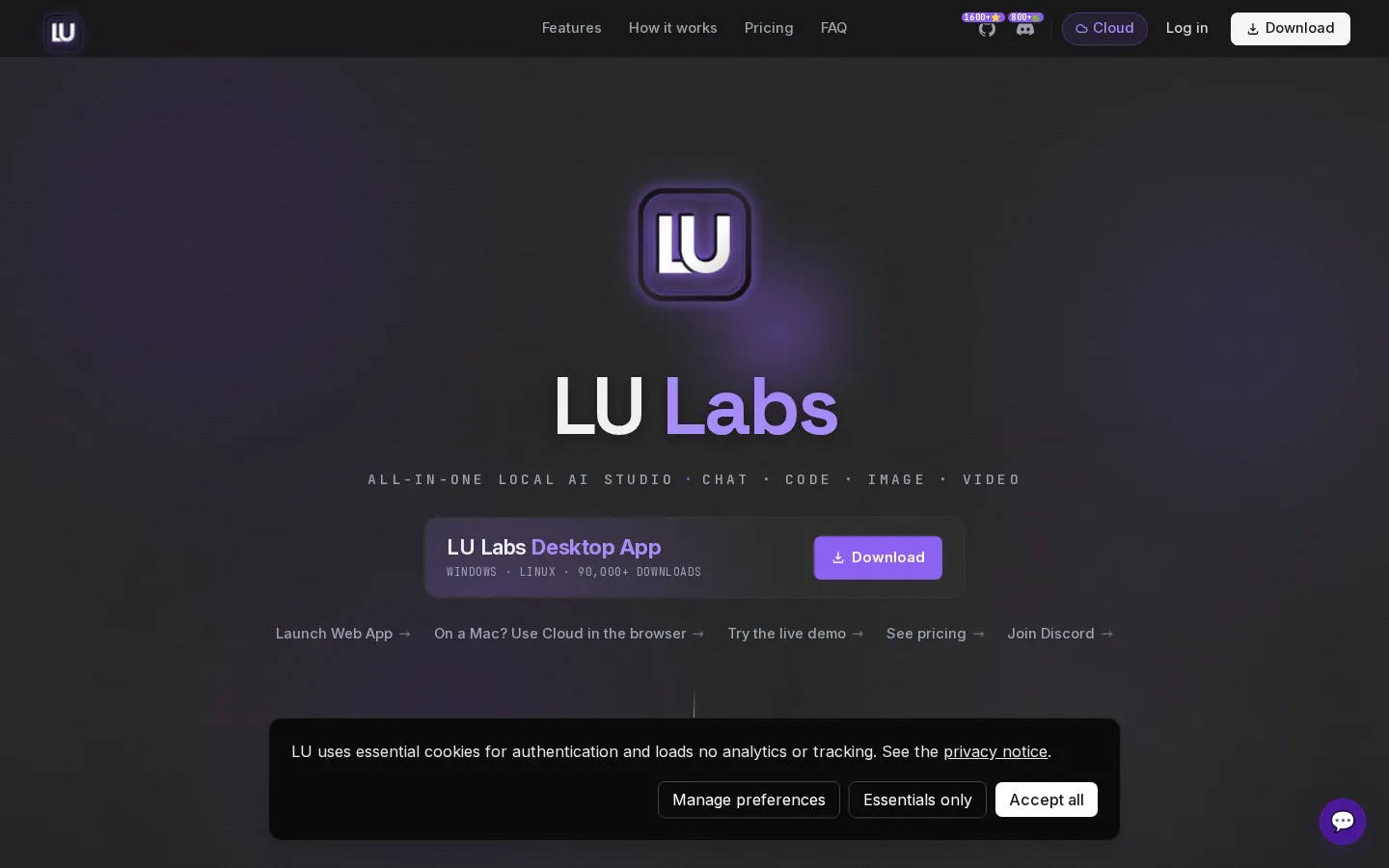 LU Labs AI Developer Tools product screenshot