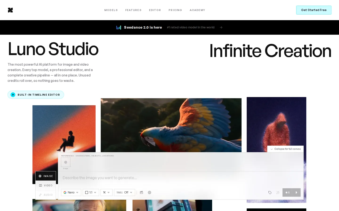 Luno Studio Text to Video product screenshot