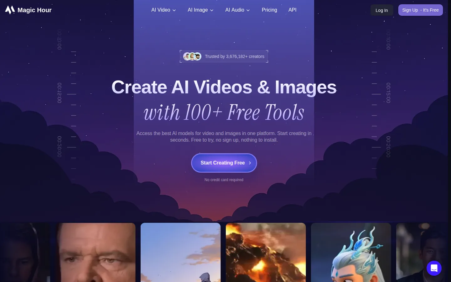 Magic Hour AI Video Generator product interface screenshot