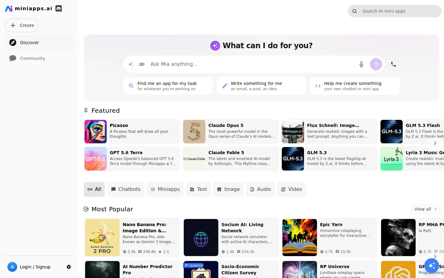 Miniapps.ai AI App Builder product screenshot