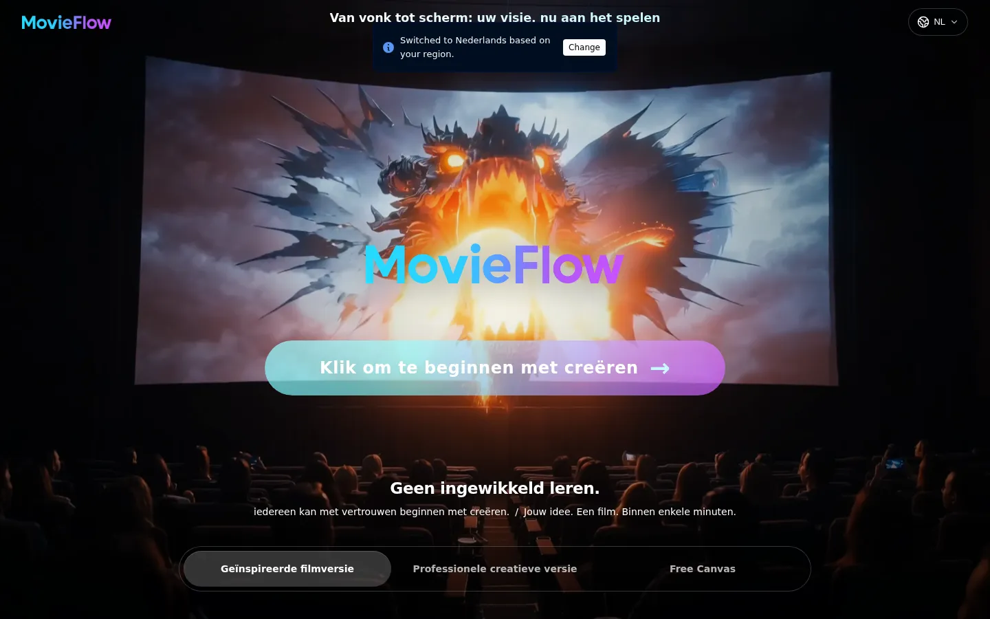 MovieFlow AI Video Generator product screenshot