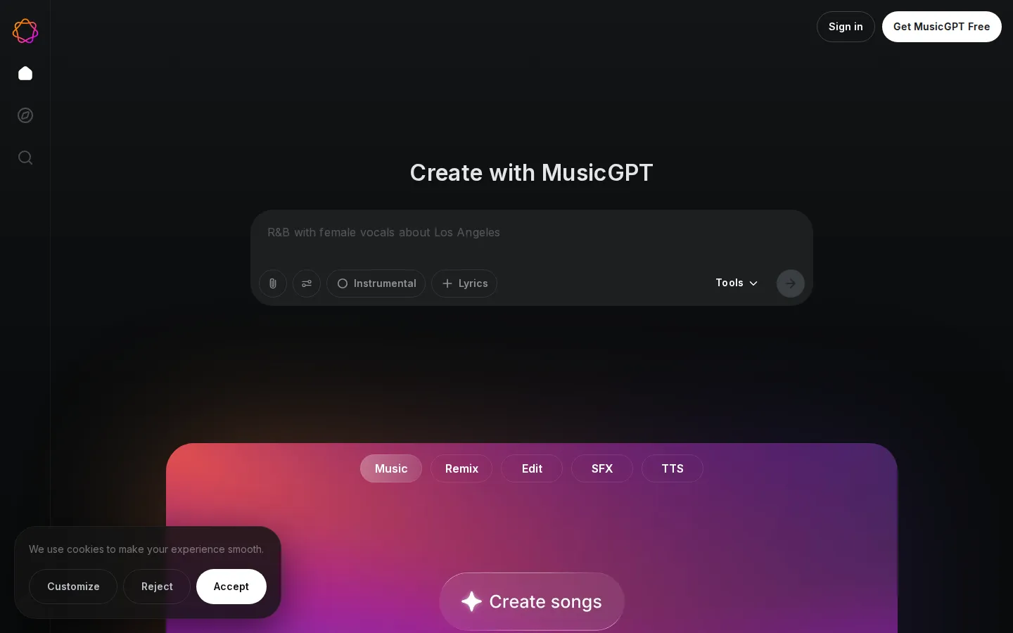 MusicGPT AI Music Generator product screenshot