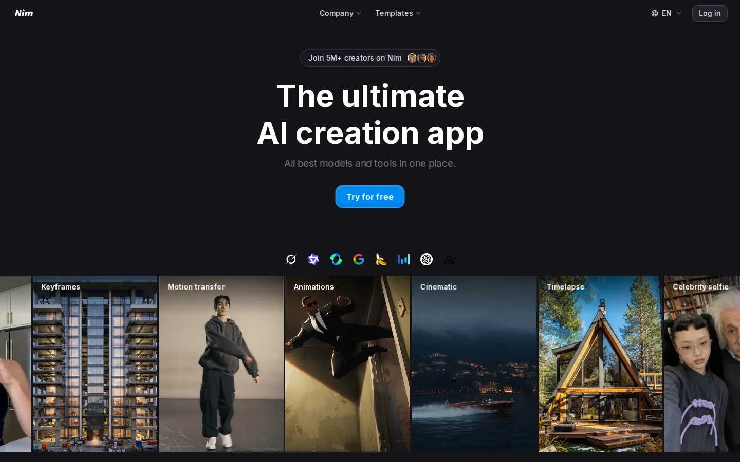 Nim AI Video Generator product screenshot