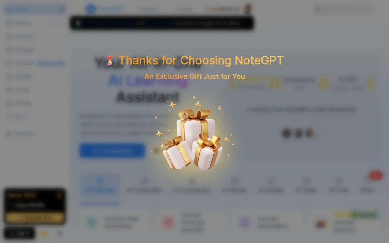 NoteGPT AI Note Taker product interface screenshot