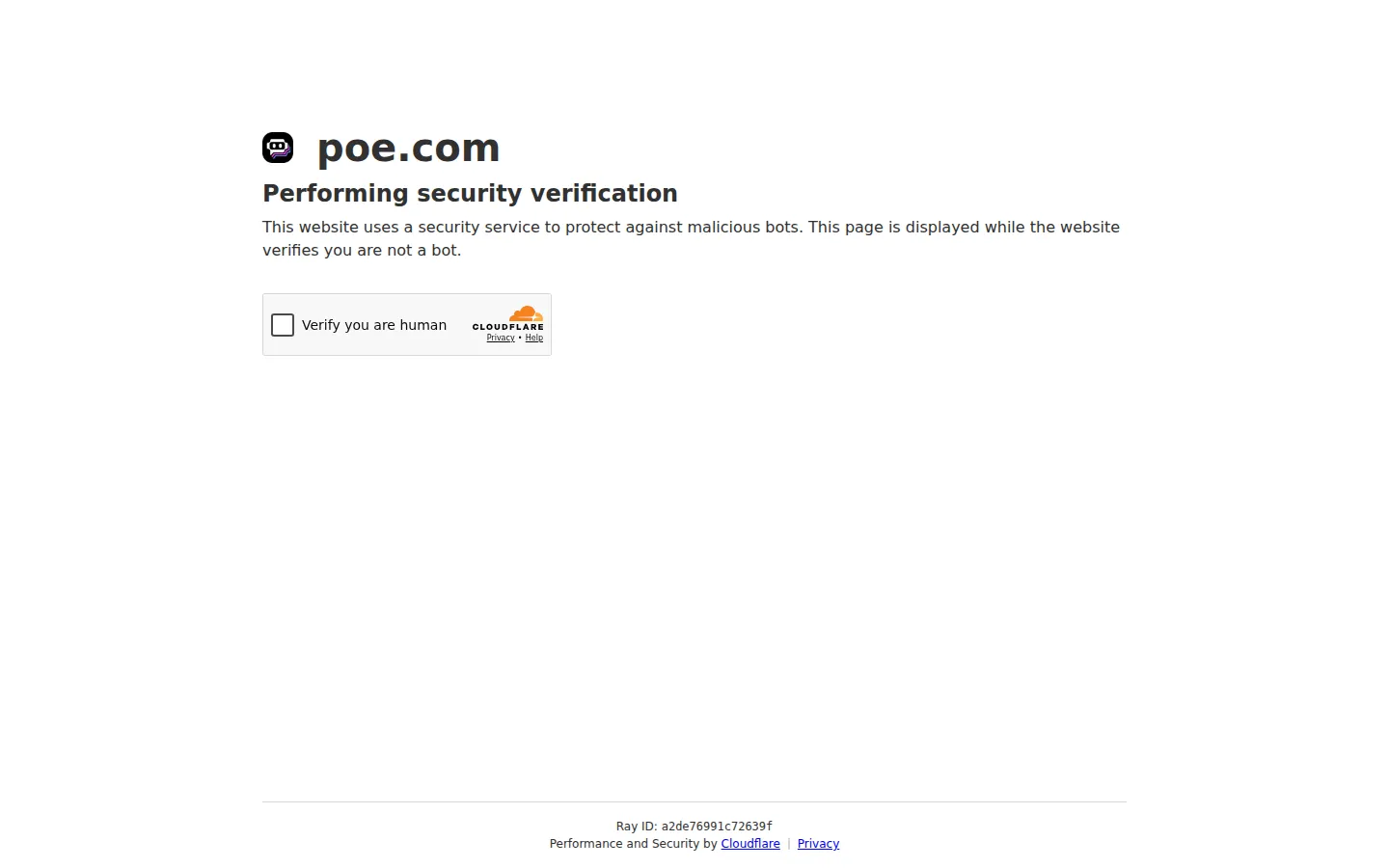 Poe AI Chatbot product interface screenshot