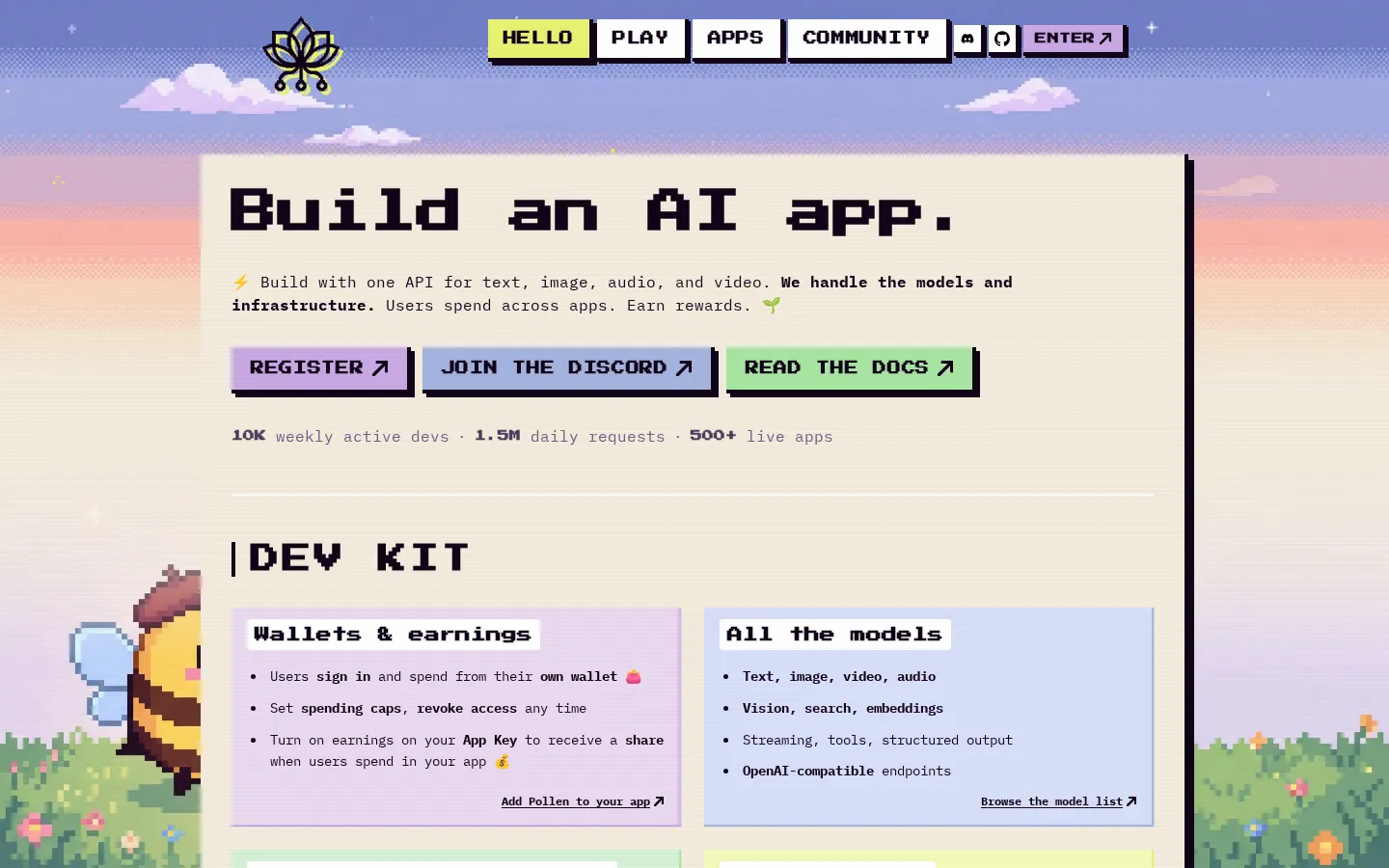 Pollinations AI Developer Tools product screenshot