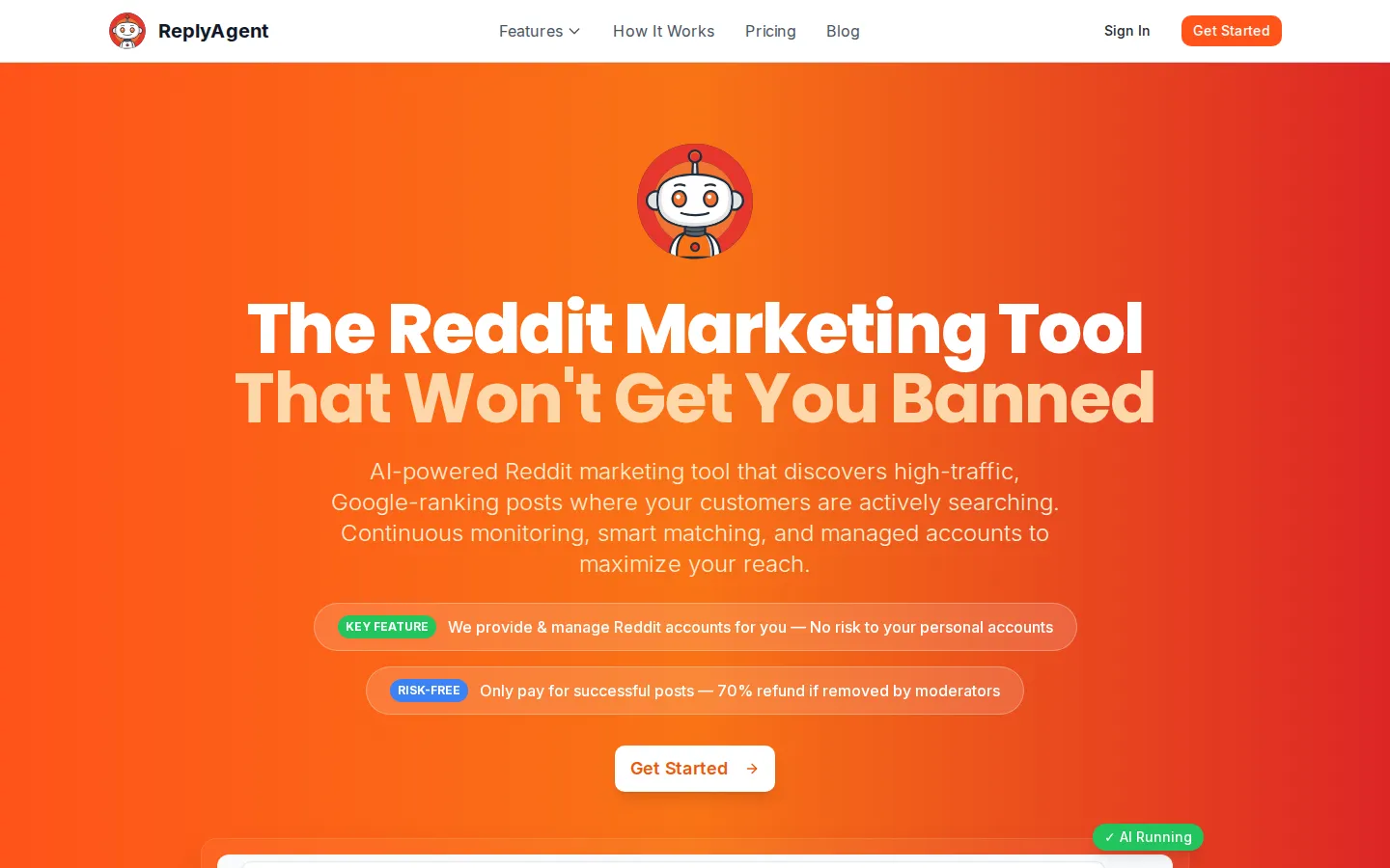 ReplyAgent AI Marketing product screenshot