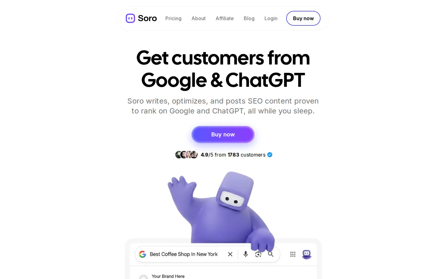 Soro AI SEO Tools product screenshot