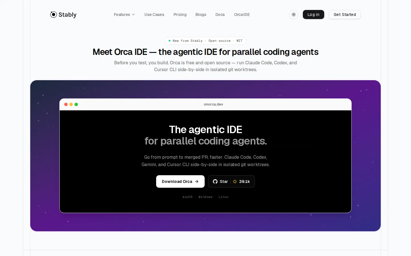 Stably AI Developer Tools product screenshot