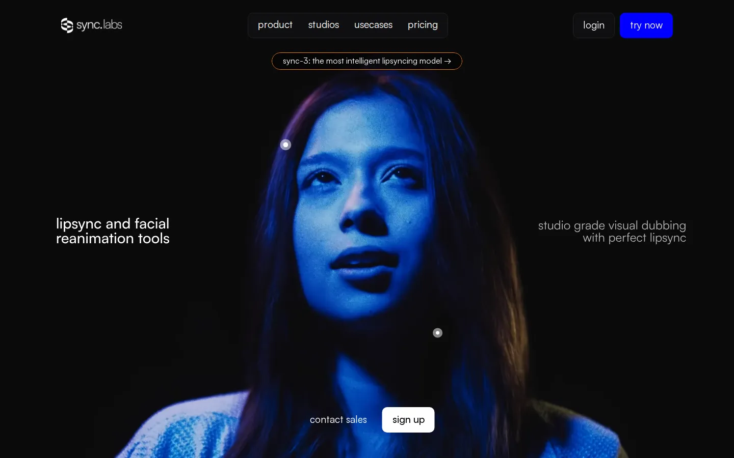 sync. AI Video Generator product interface screenshot