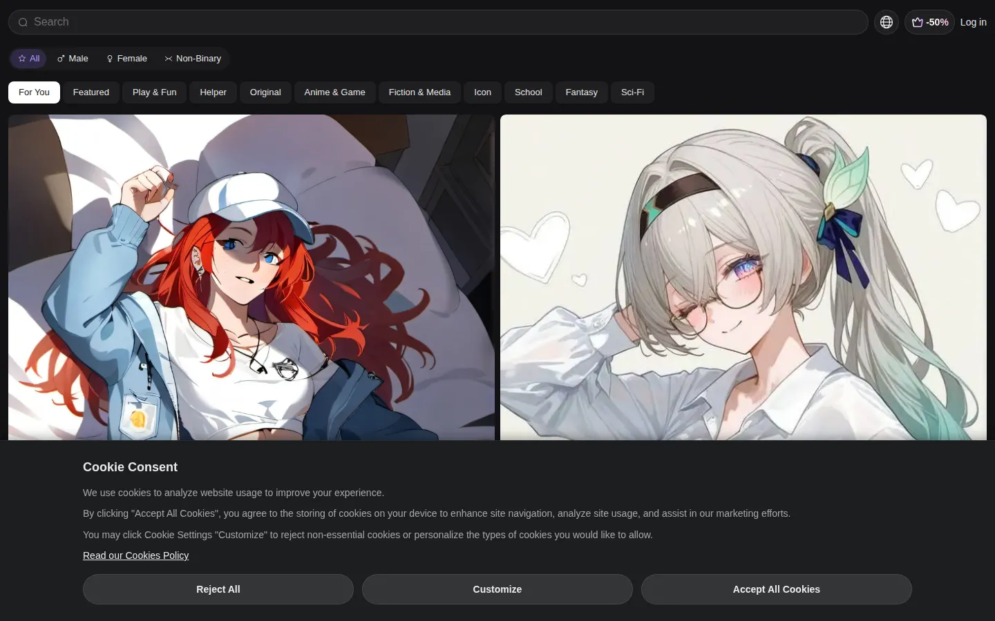 Talkie AI Character product screenshot