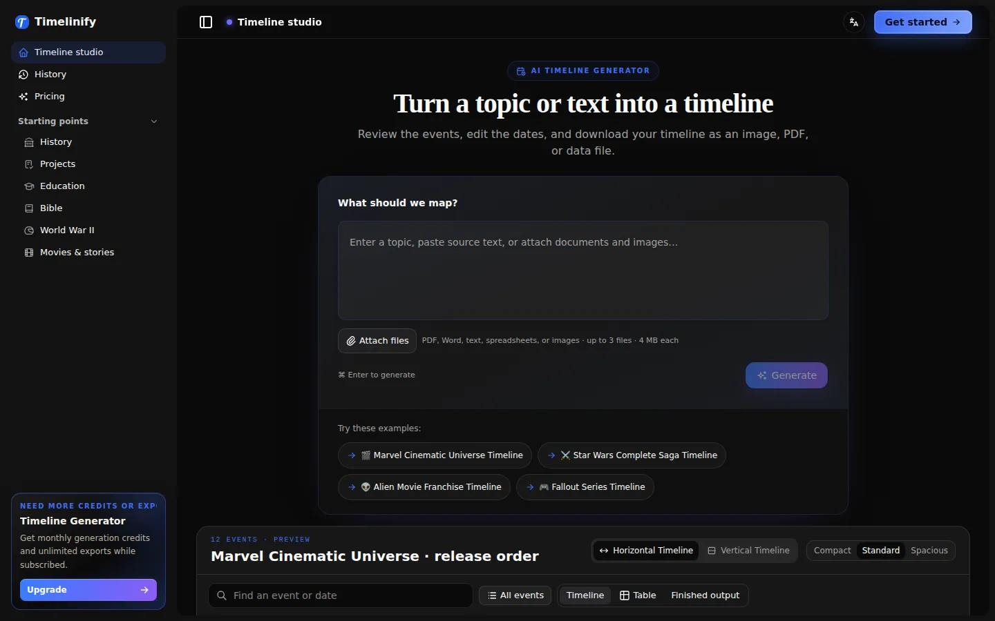 Timelinify AI Productivity Tools product screenshot