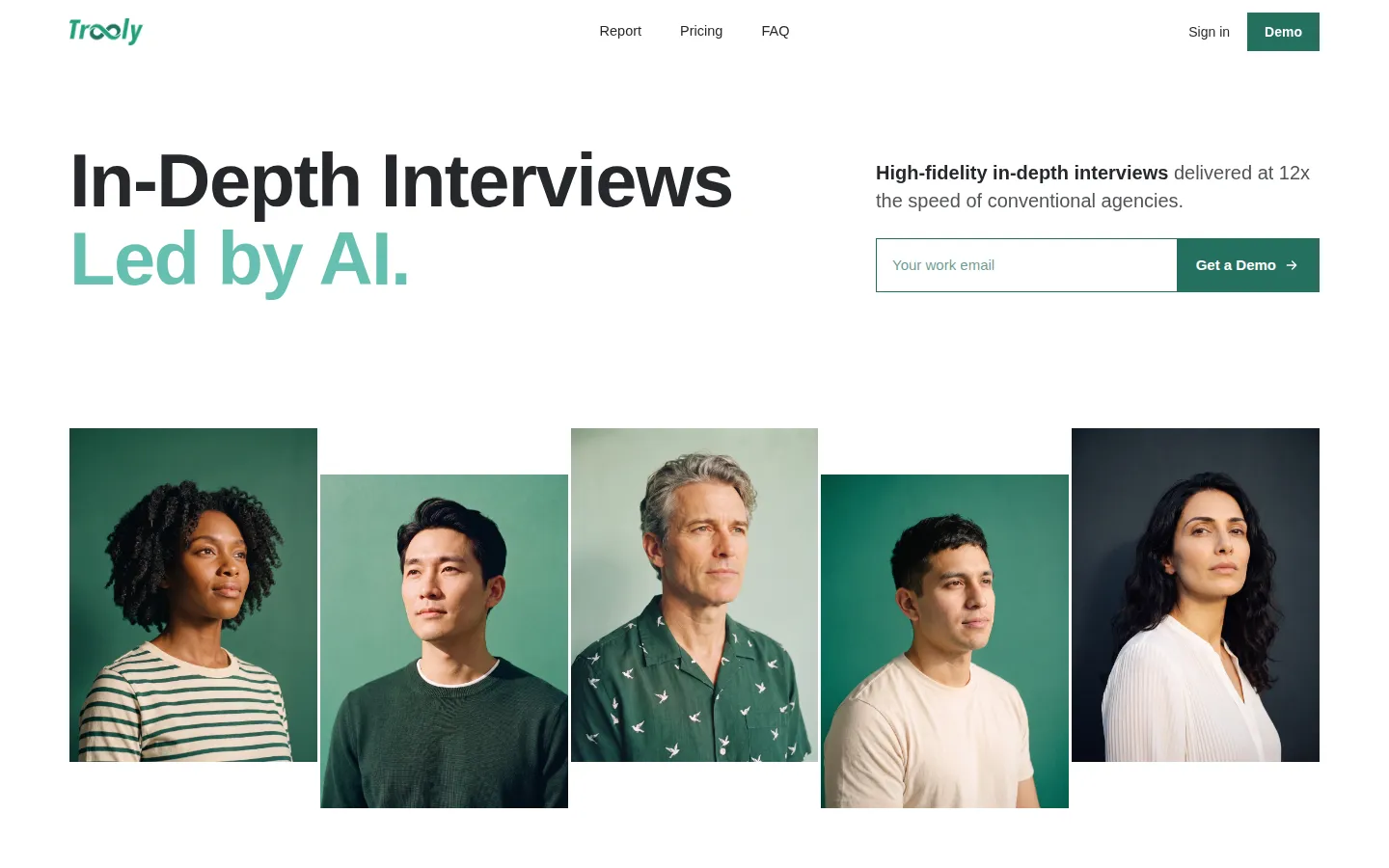 Trooly AI Research Tool product screenshot