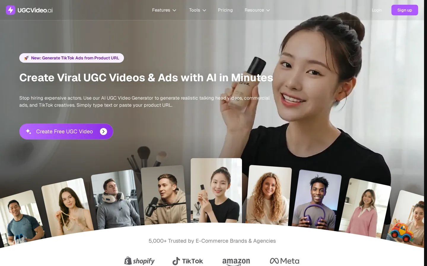 UGCVideo AI AI UGC Video Generator product screenshot