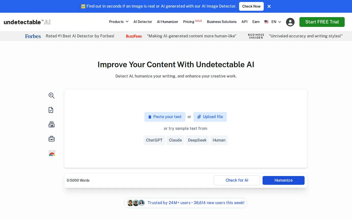 Undetectable AI Writing & Editing product screenshot