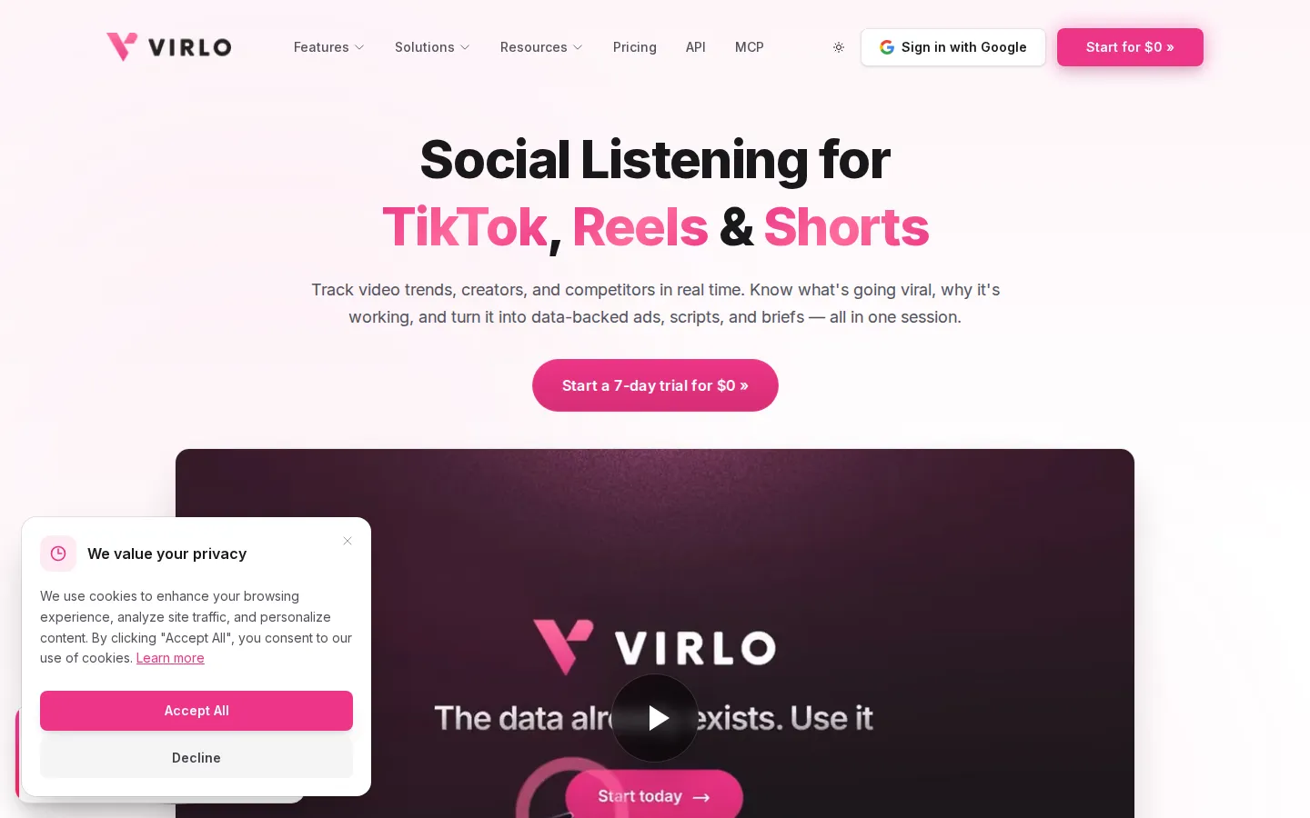 Virlo AI Marketing product screenshot