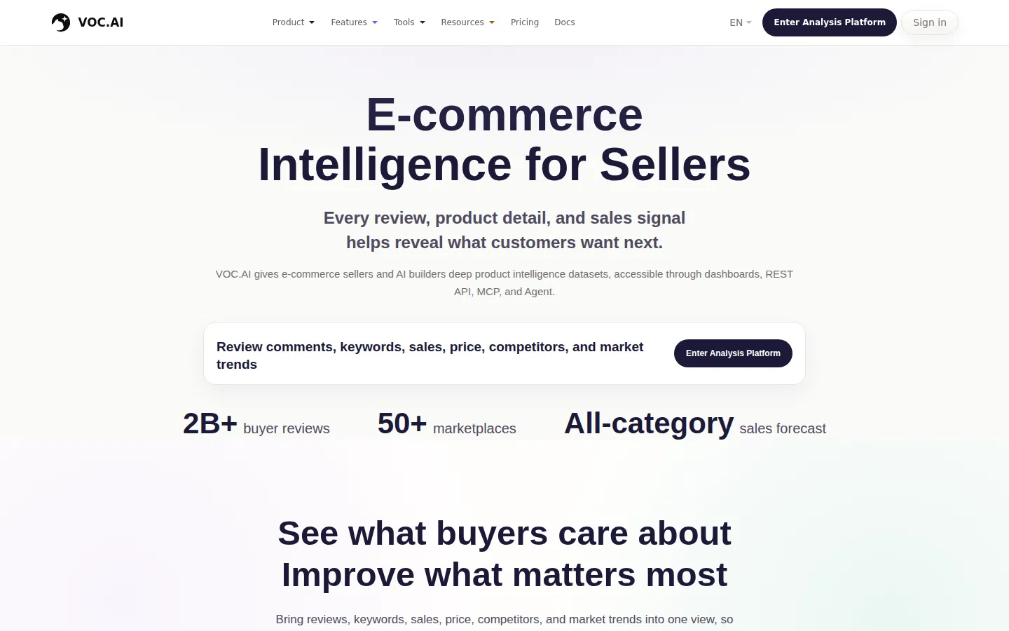VOC AI AI Digital Marketing product screenshot