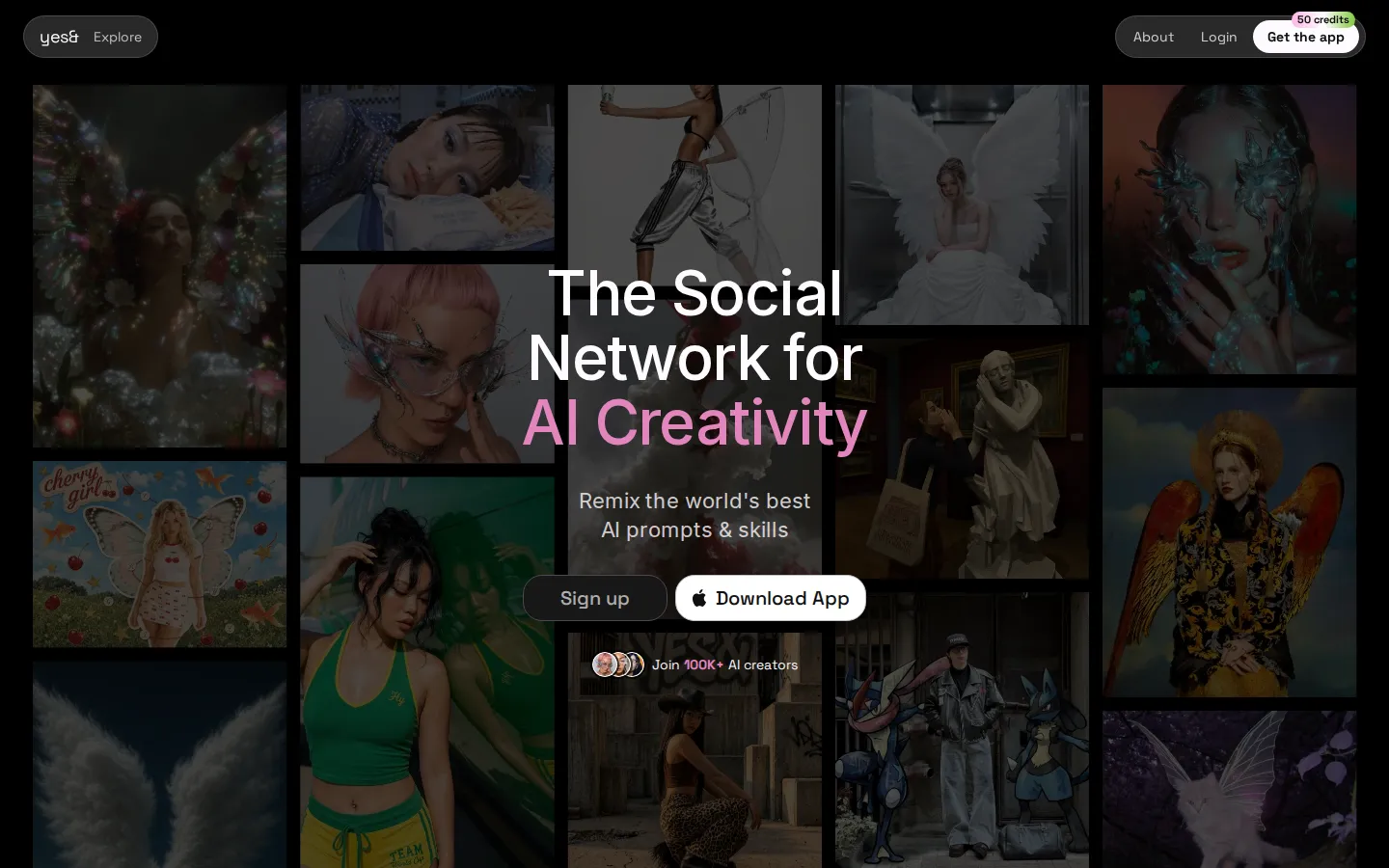 yesand AI Image Generator product interface screenshot