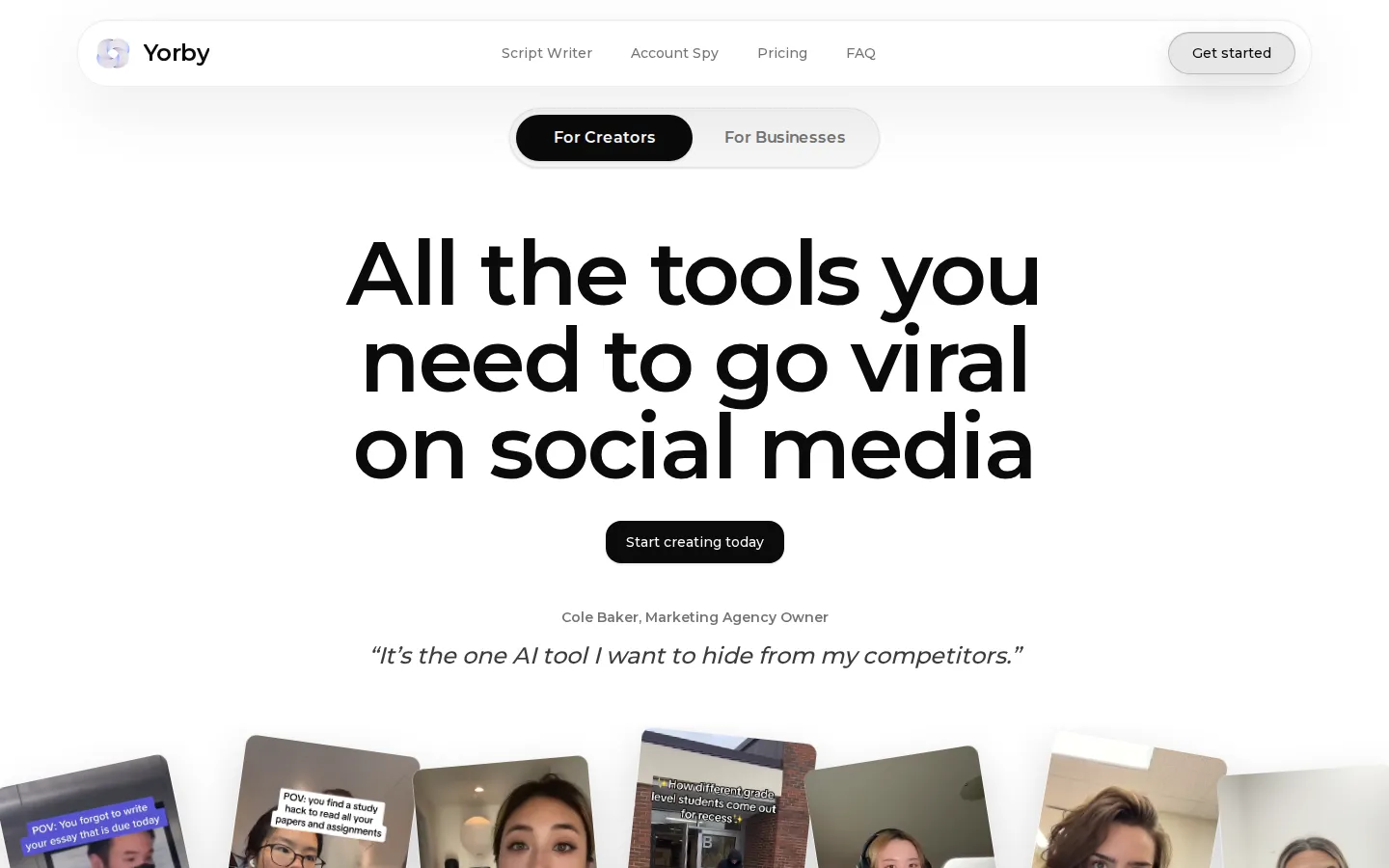 Yorby AI Digital Marketing product screenshot